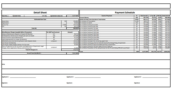 Shapoorji Pallonji Bavdhan Costing Plan